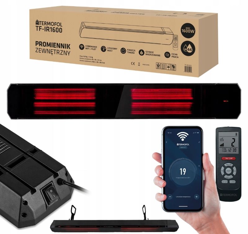 Průmyslový a venkovní infrapanel 1600W s WiFi